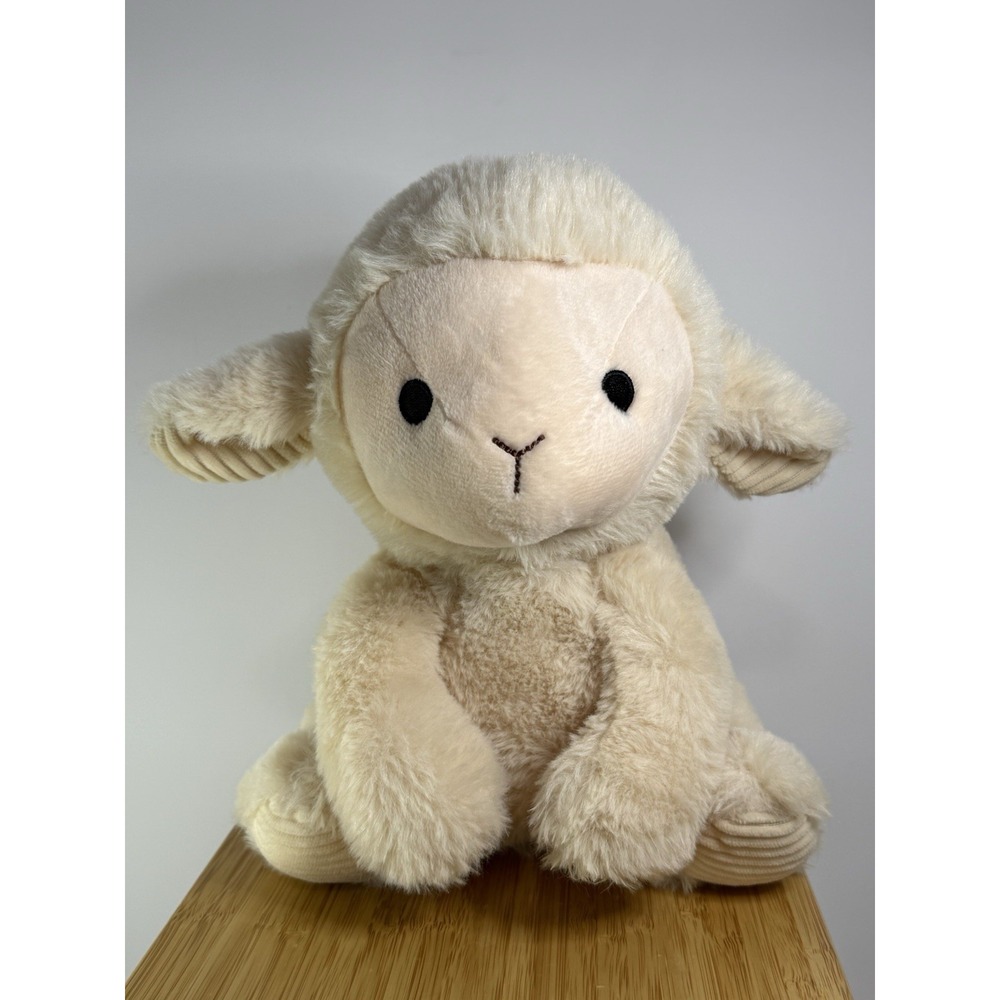 Spark Create Imagine Cream Lamb Plush Rattle Wrinkle Stuffed Lovey Toy 10" EUC‎